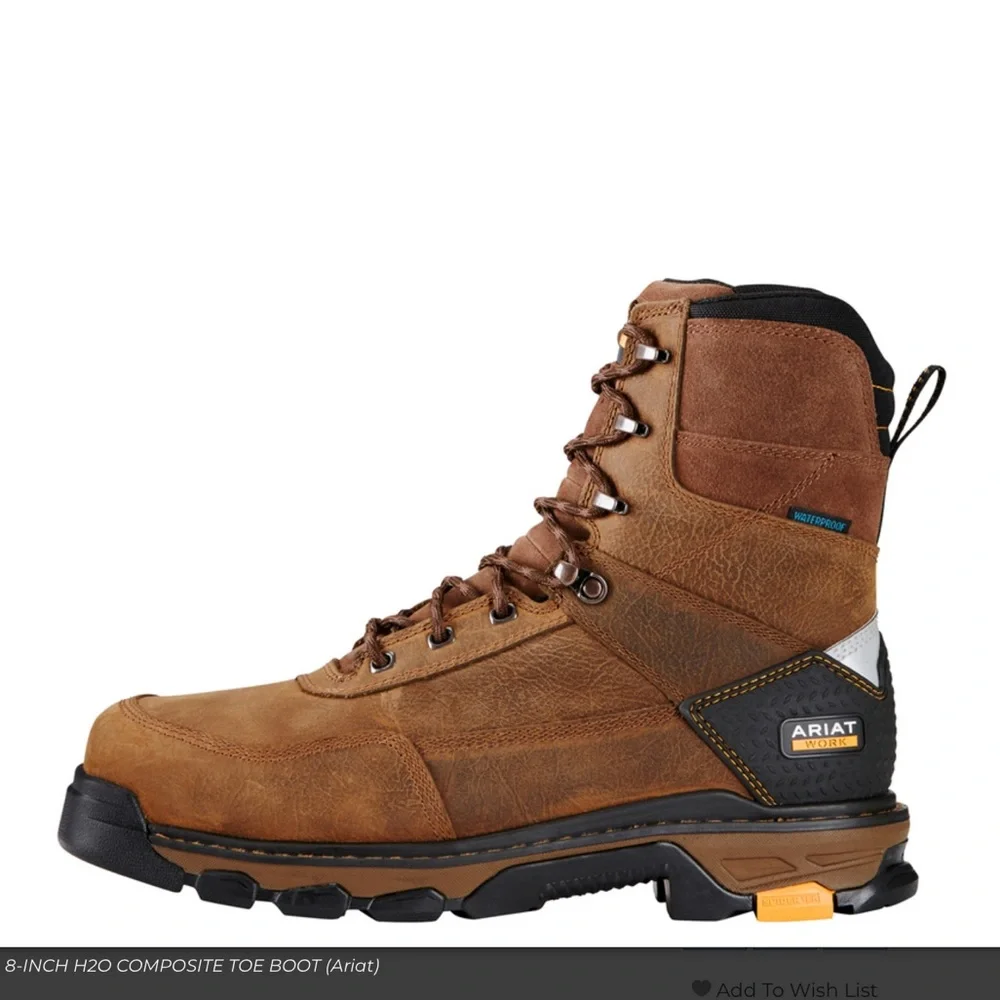 ARIAT INTREPID 8” WATERPROOF COMPOSITE TOE BOOT(10020079)Size 7 WIDE - Picture 2 of 10